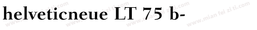 helveticneue LT 75 b字体转换